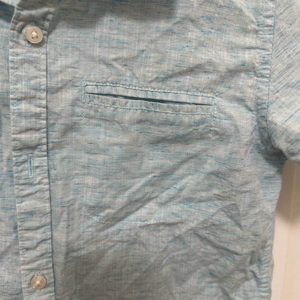 Denim & Flower Ricky Singh boys Light Blue Short-Sleeve Button-Down Shirt 9/10 - Picture 2 of 5